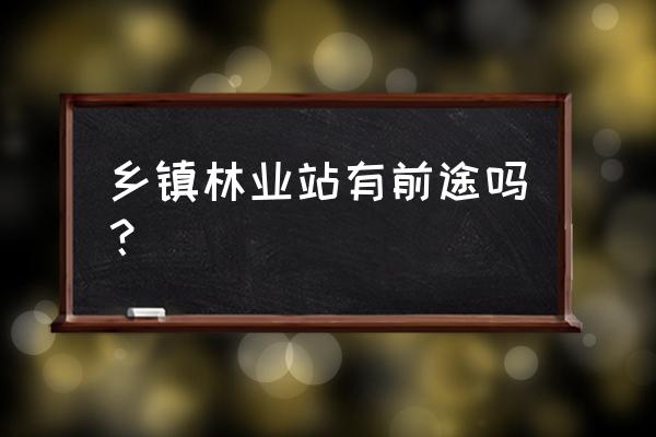 江西的乡镇林业工作站怎样 乡镇林业站有前途吗？