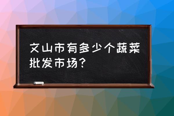 文山哪有百货批发市场 文山市有多少个蔬菜批发市场？