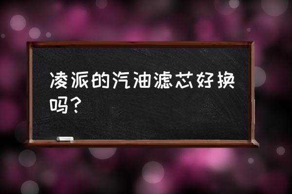 凌派可以单独换汽油滤芯吗 凌派的汽油滤芯好换吗？