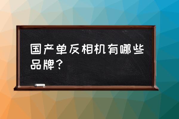 中国有哪些相机品牌有哪些 国产单反相机有哪些品牌？