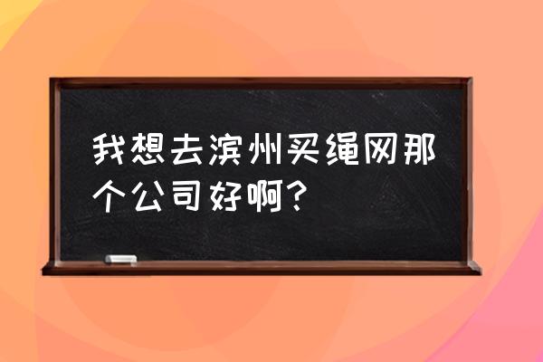 滨州渔网批发市场在哪 我想去滨州买绳网那个公司好啊？