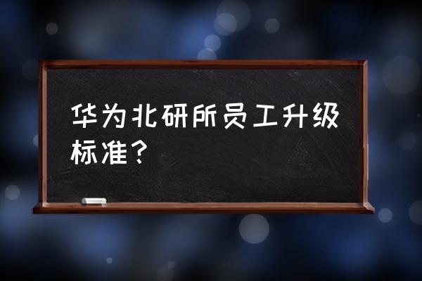 华为零售管理经理的几级 华为北研所员工升级标准？