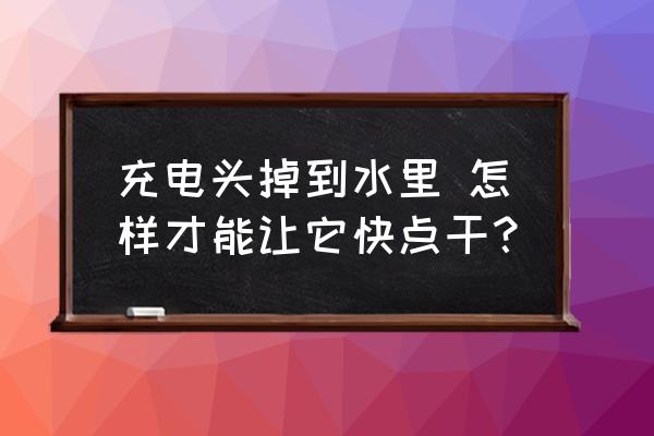 努比亚手机充电器进水怎么办 充电头掉到水里 怎样才能让它快点干？