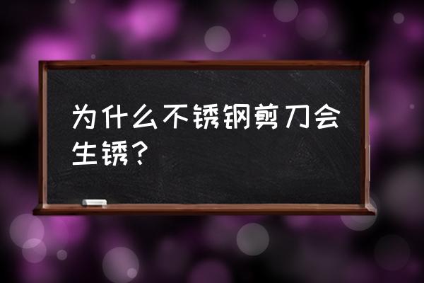 剪刀怎样才能不锈 为什么不锈钢剪刀会生锈？