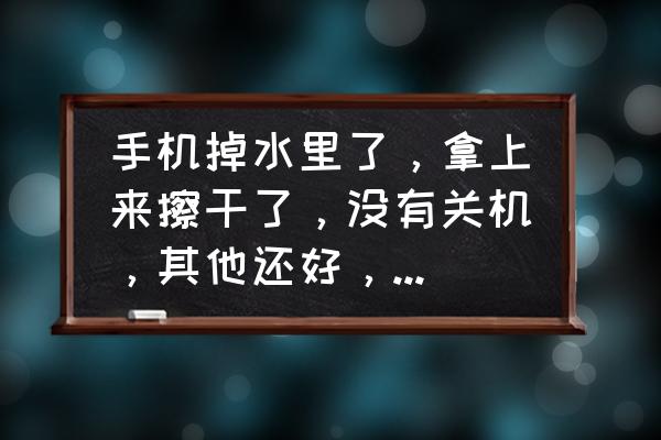 改善手机音量的通用方法超级实用 手机掉水里了，拿上来擦干了，没有关机，其他还好，就是声音变杂变小了，怎么处理？