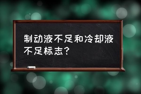 汽车冷却液在哪个位置是正常的 制动液不足和冷却液不足标志？