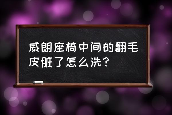 威朗座椅怎么清理 威朗座椅中间的翻毛皮脏了怎么洗？