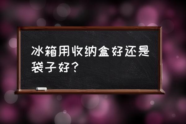 冰箱备用食物 冰箱用收纳盒好还是袋子好？