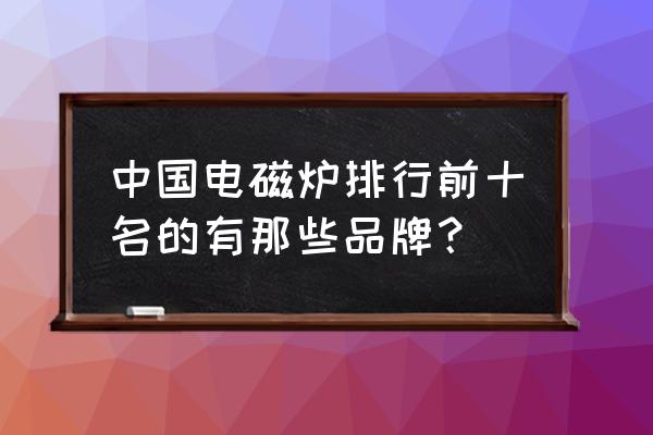 商用电磁炉十大排名 中国电磁炉排行前十名的有那些品牌？